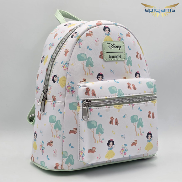 Loungefly Disney Snow White And The Seven Dwarfs Chibi Art Mini Backpack Bag - Picture 2 of 5